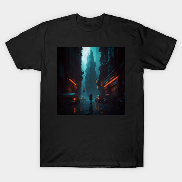 Cyberpunk city T-Shirt by TeEmporium